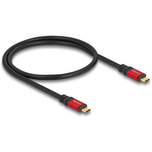 Thumbnail - Delock USB-C® Kabel USB-C® Stecker, USB-C® Stecker 0.50 m Schwarz, Rot 80651