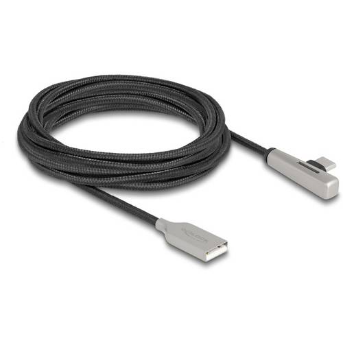 Thumbnail - Delock USB-Kabel USB 2.0 USB-A Stecker, USB-C® Stecker 3.00 m Schwarz, Silber 80768