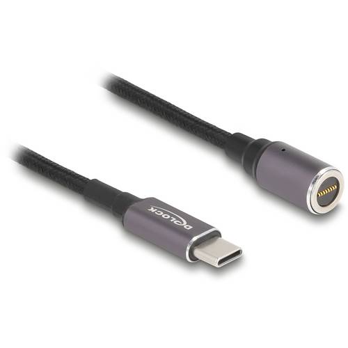 Delock USB-Ladekabel USB-C® Stecker, magnetischer Konnektor 1.80 m Anthrazit, Schwarz 80780