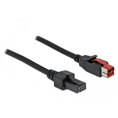 Delock USB-Stromkabel Pfostenstecker 4pol., PoweredUSB 24V Stecker 3.00 m Schwarz 85952