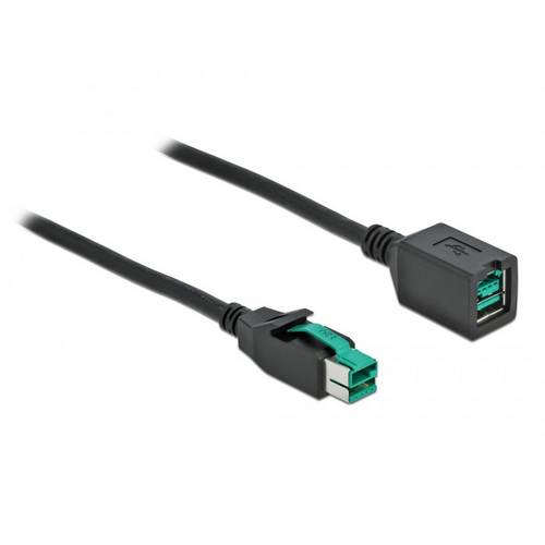 Thumbnail - Delock USB-Stromkabel PoweredUSB 12V Stecker, PoweredUSB 12V Buchse 5.00 m Schwarz 85984