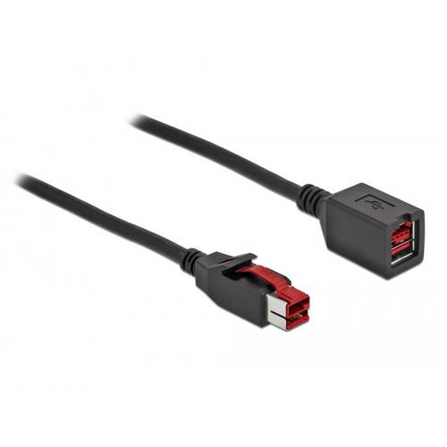 Thumbnail - Delock USB-Stromkabel PoweredUSB 24V Stecker, PoweredUSB 24V Buchse 2.00 m Schwarz 85986