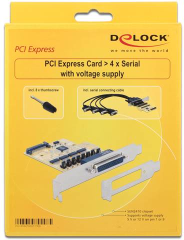 Delock 89447 PCI-Express Karte Seriell (25pol.) PCIe-4