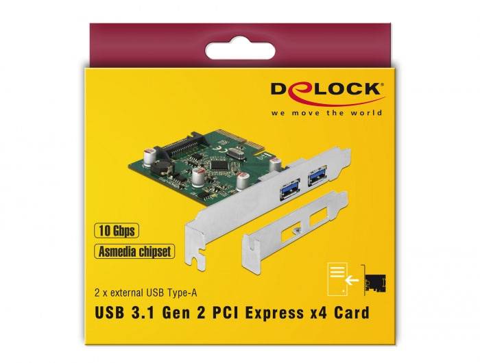 Delock 90298 PCI-Express Karte USB-A (USB 3.2 Gen 1) PCIe-5