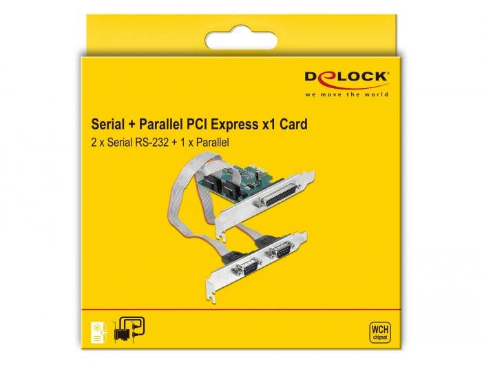 Delock 90413 PCI-Express Karte Parallel (IEEE 1284), RS232 PCIe-4