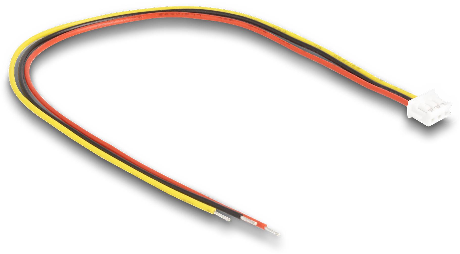 Delock Seriell Anschlusskabel [1x Stecker - 1x offene Kabelenden] 0.1 m Schwarz, Rot, Gelb