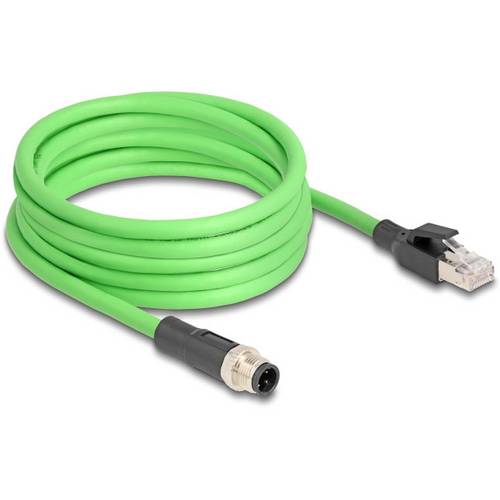 Thumbnail - Delock 80429 RJ45 / M12 Netzwerkkabel, Patchkabel SF/UTP 5.00 m Grün 1 St.