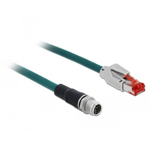 Thumbnail - Delock 85427 RJ45 / M12 Netzwerkkabel, Patchkabel CAT 5e SF/UTP 3.00 m Türkis 1 St.