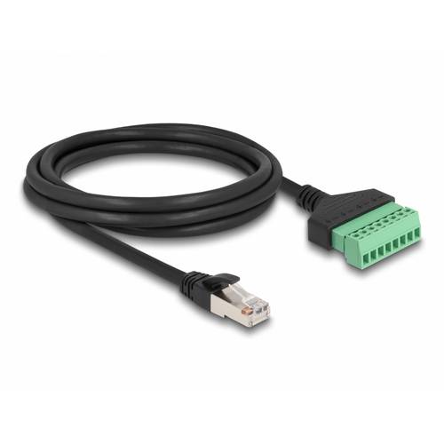 Thumbnail - Delock 66041 RJ45 Netzwerkkabel, Patchkabel CAT 6 U/UTP 2.00 m Schwarz, Grün 1 St.