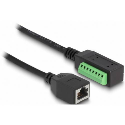 Thumbnail - Delock 66053 RJ45 Netzwerkkabel, Patchkabel CAT 5e U/UTP 0.22 m Schwarz, Grün 1 St.