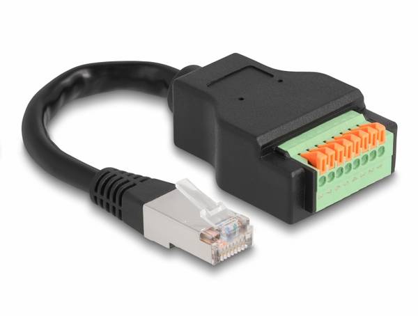 Delock 66063 RJ45 Patchkabel CAT 5e S/UTP 0.15 m Schwarz Geschirmt 1 St.