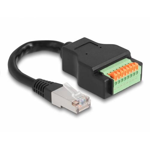 Delock 66063 RJ45 Netzwerkkabel, Patchkabel CAT 5e S/UTP 0.15 m Schwarz 1 St.