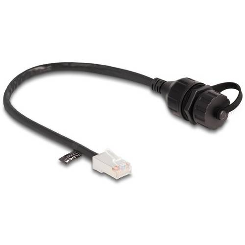 Thumbnail - Delock 88012 RJ45 Netzwerkkabel, Patchkabel CAT 5e F/UTP 0.25 m Schwarz 1 St.