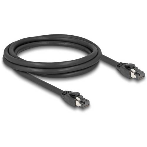 Delock 80234 RJ45 Netzwerkkabel, Patchkabel CAT 8.1 S/FTP 2.00 m Schwarz 1 St.