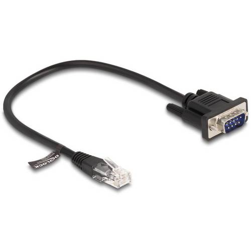 Thumbnail - Delock 88008 RJ45 / Seriell Netzwerkkabel, Patchkabel 0.30 m Schwarz 1 St.