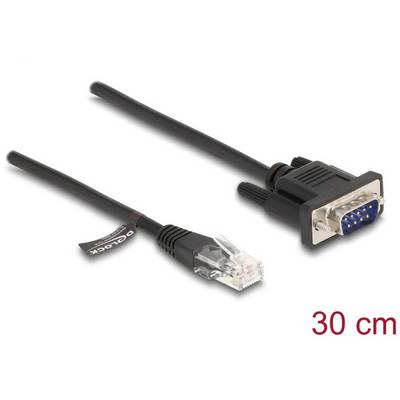 'Netzwerkkabel mit VGA-Stecker verbunden. Länge: 30 cm.'