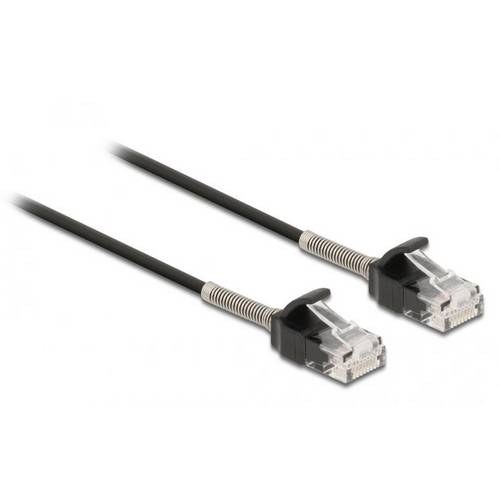 Delock 87016 RJ45 Netzwerkkabel, Patchkabel CAT 6a U/UTP 1.00 m Schwarz 1 St.