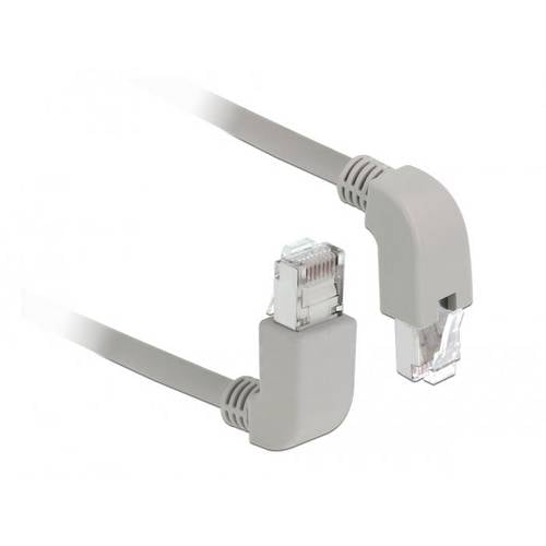 Delock 85871 RJ45 Netzwerkkabel, Patchkabel CAT 6a S/FTP 1.00 m Grau 1 St.