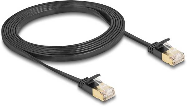 Delock 80346 RJ45 Patchkabel CAT 7 U/FTP 2.00 m Schwarz Geschirmt 1 St.