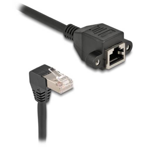 Thumbnail - Delock 80310 RJ45 Netzwerkkabel, Patchkabel CAT 6a S/FTP 0.50 m Schwarz 1 St.