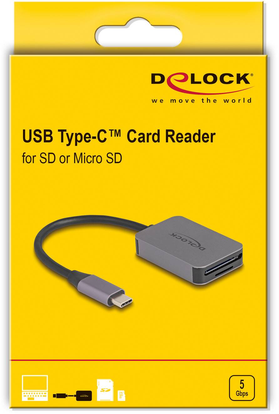 Delock Kartenleser (microSD, SD) - USB-C-3