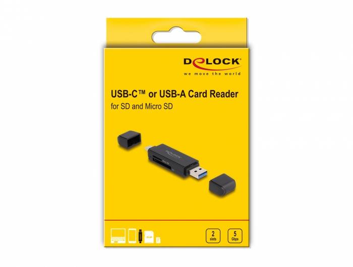Delock - Kartenleser (SD, miniSD, RS-MMC, TransFlash, MMCmobile, microSD, MMCplus, MMCmicro, microSDHC, SDXC, microSDXC,-5