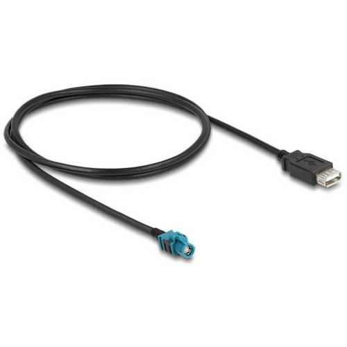 Delock USB-Kabel Z-Buchse, USB-A Buchse 1.00 m Schwarz 90563