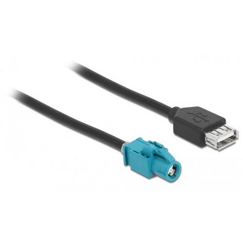 Delock USB-Kabel Z-Buchse, USB-A Buchse 1.00 m Schwarz, Blau 90502