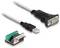 USB-zu-RS232-Adapter mit Verbindungskabel und RS232-Stecker. Ideal für serielle Kommunikation zwischen Geräten.
