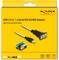 'DELOCK USB 2.0 auf 1 x Seriell RS-422/485 Adapter' Verpackung. Zeigt Adapterkabel mit USB- und RS Anschluss sowie Klemmenblock.