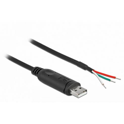 Thumbnail - Delock USB-Kabel USB 2.0 USB-A Stecker, offene Kabelenden 0.50 m Schwarz 63497