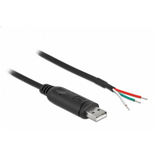 Thumbnail - Delock USB-Kabel USB 2.0 USB-A Stecker, offene Kabelenden 2.00 m Schwarz 90428