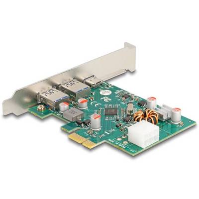 Delock 90229 PCI-Express Karte USB-A (USB 3.2 Gen 1), USB-C® PCIe-0