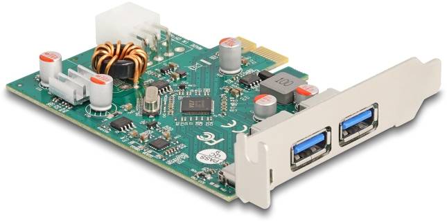 Delock 90229 PCI-Express Karte USB-A (USB 3.2 Gen 1), USB-C® PCIe-2