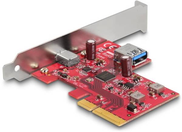 Delock 90158 PCI-Express Karte USB-A (USB 3.2 Gen 2), USB-C® PCIe