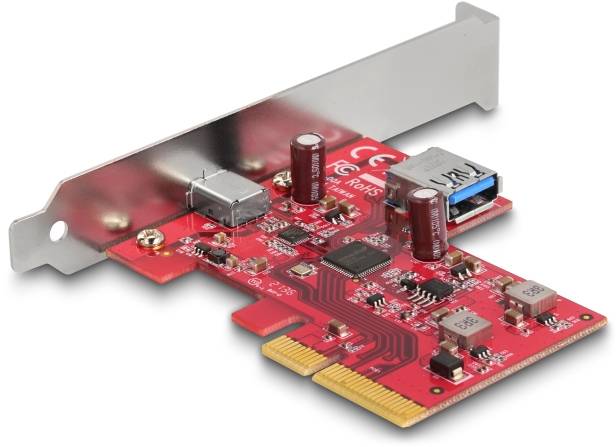 Delock 90158 PCI-Express Karte USB-A (USB 3.2 Gen 2), USB-C® PCIe