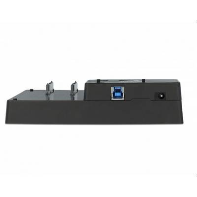 Delock 64098 SATA 6 Gb/s, USB-B, DC-Buchse 3.5 mm Festplatten-Dockingstation mit Clone-Funktion, mit USB Hub-3