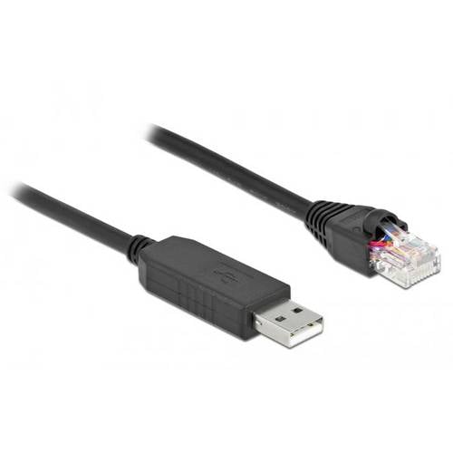 Delock USB-A zu RJ45 Adapterkabel USB 2.0 USB-A Stecker, RJ45 2.00 m Schwarz 64161