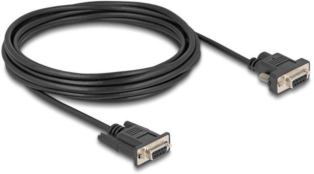 Delock Seriell Anschlusskabel [1x DC-Buchse 5.5 mm, D-SUB-Buchse 9pol. - 1x RS232-Buchse] 5 m Schwarz