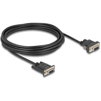 Ein schwarzes VGA-Kabel mit zwei 15-poligen VGA-Steckern an beiden Enden, geeignet zum Verbinden von Computermonitoren und -projekten.