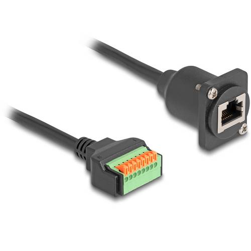 Delock 88153 RJ45 Netzwerk Adapter CAT 5e 0.30 m Schwarz 1 St.