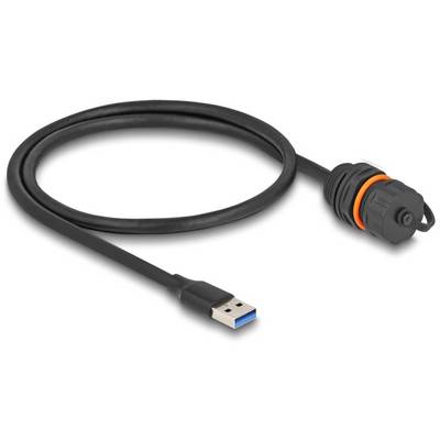 USB-Kabel mit wasserdichtem Schutzstecker, geeignet für den Außeneinsatz.