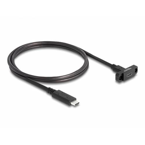 Delock USB-C® Kabel USB 3.2 Gen2 USB-C® Buchse, USB-C® Stecker 1.00 m Schwarz 87824