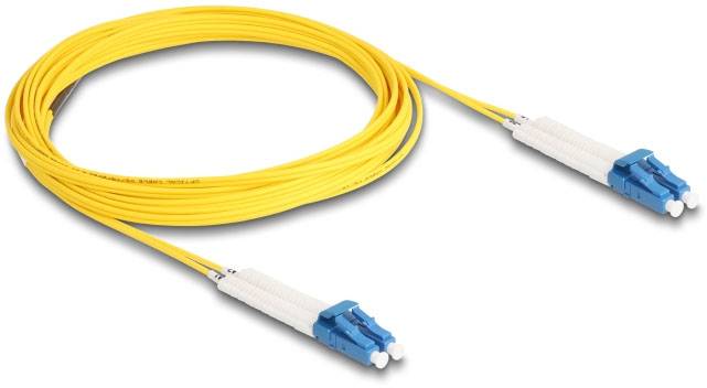 Delock 88073 Glasfaser LWL Anschlusskabel 5 m Gelb [1x LC-Stecker - 1x LC-Stecker] 9/125 µ Singlemode OS2-2