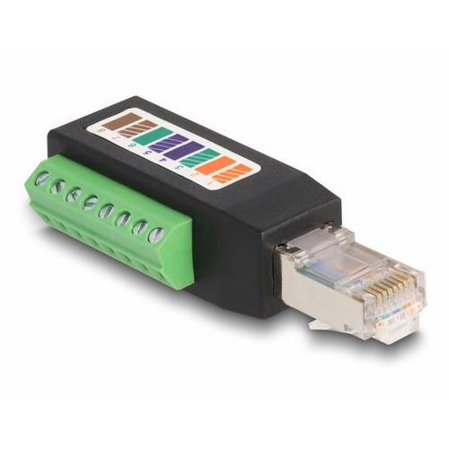 Thumbnail - Delock 66048 RJ45 Netzwerk Adapter CAT 5e Schwarz, Grün 1 St.
