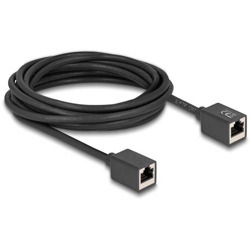 Delock 90333 RJ45 Netzwerkkabel, Patchkabel CAT 6a S/FTP 5.00 m Schwarz 1 St.
