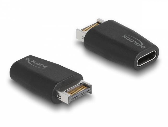 Delock USB 2.0 Adapter [1x USB 3.2 Gen 2 - 1x USB 3.2 Gen 2 Buchse C (USB 3.1)] 66059