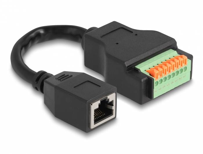 Delock 66065 RJ45 Netzwerkkabel, Patchkabel CAT 5e S/UTP 0.15 m Schwarz 1 St.