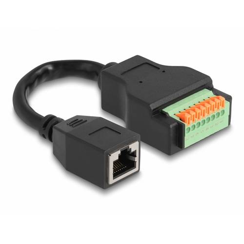 Delock 66065 RJ45 Netzwerkkabel, Patchkabel CAT 5e S/UTP 0.15 m Schwarz 1 St.