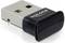 Ein schwarzer USB-Adapter von Delock, der drahtlose Verbindungen ermöglicht.